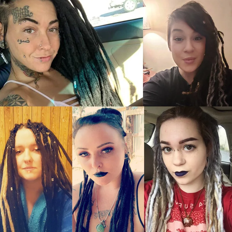 100% rastas de cabello humano, trenzas de cabello real de estilo jamaicano auténtico para un aspecto moderno