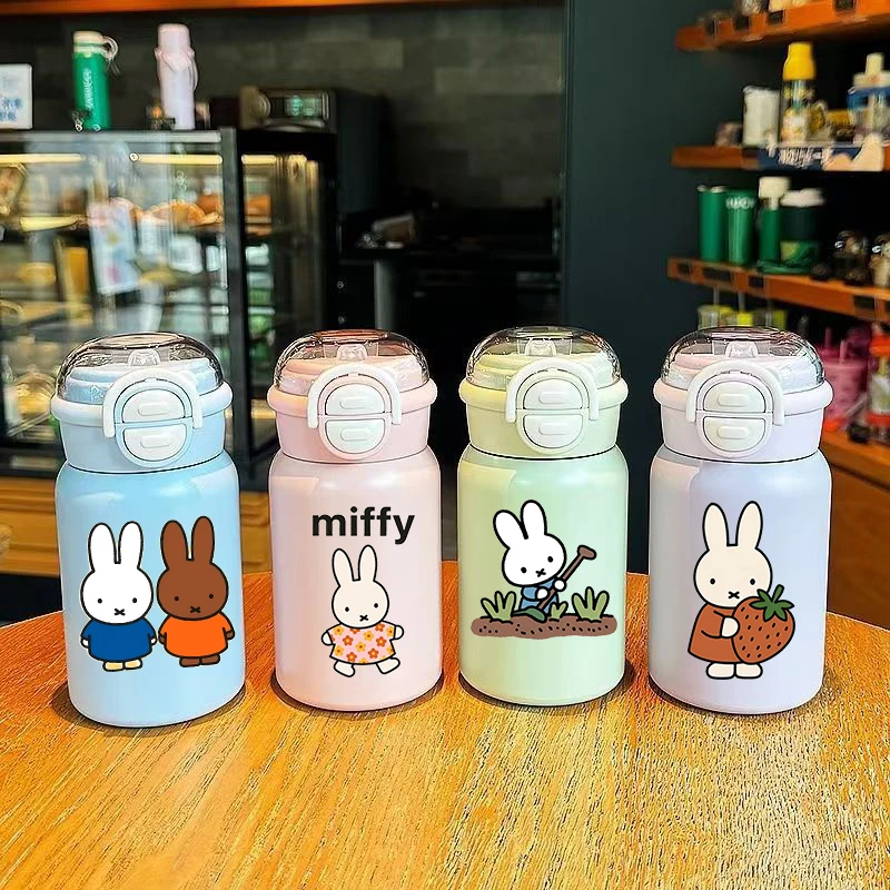 

500ML Miffys Thermos Cup Kawaii Stainless Steel Insulated Cup Female Cartoon Water Bottle Woman Portable Outdoor Sport Water Cup