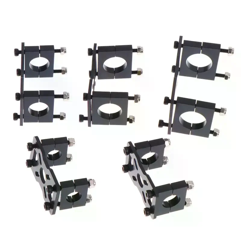 12/14/16/18/20/22/25/30mm 3k Carbon Fiber Motor Base Fixed Seat Mount Plate Pipe Clamp For RC Aircraft Model