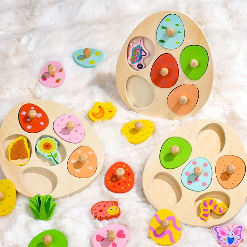 

Wooden Peg Wood Dinosaur Jigsaw Early Learning Preschool Animal Domino Puzzle Toy Montessori Multi-layer Toddler Puzzles