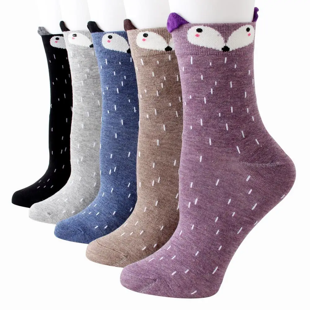 Socks Cartoon Set 5 Pack Cotton Combination Women Hosiery Apparel Wholesale Price