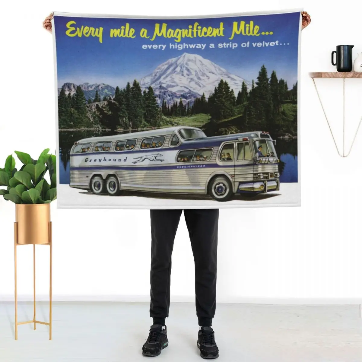 The Greyhound. 1950s Adventures Start Here! Throw Blanket Thin Furry christmas decoration Multi-Purpose manga Blankets