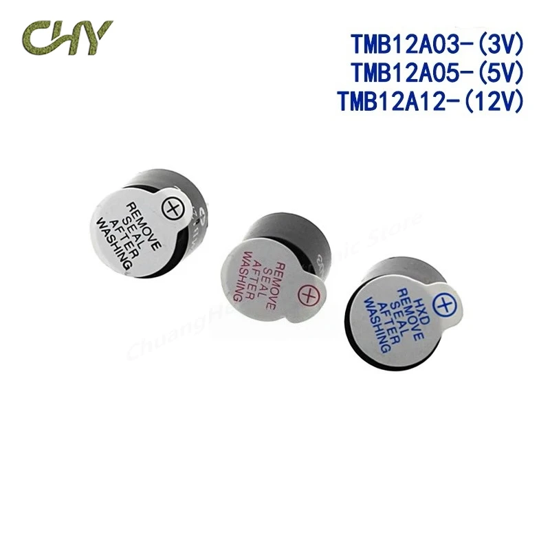 10Pcs/Lot TMB09A/TMB12A05/A03/A12 Integrated Active Buzzer 0955 9*5.5mm 12095 12*9.5mm DC Continuous Sound 3V 5V 12V