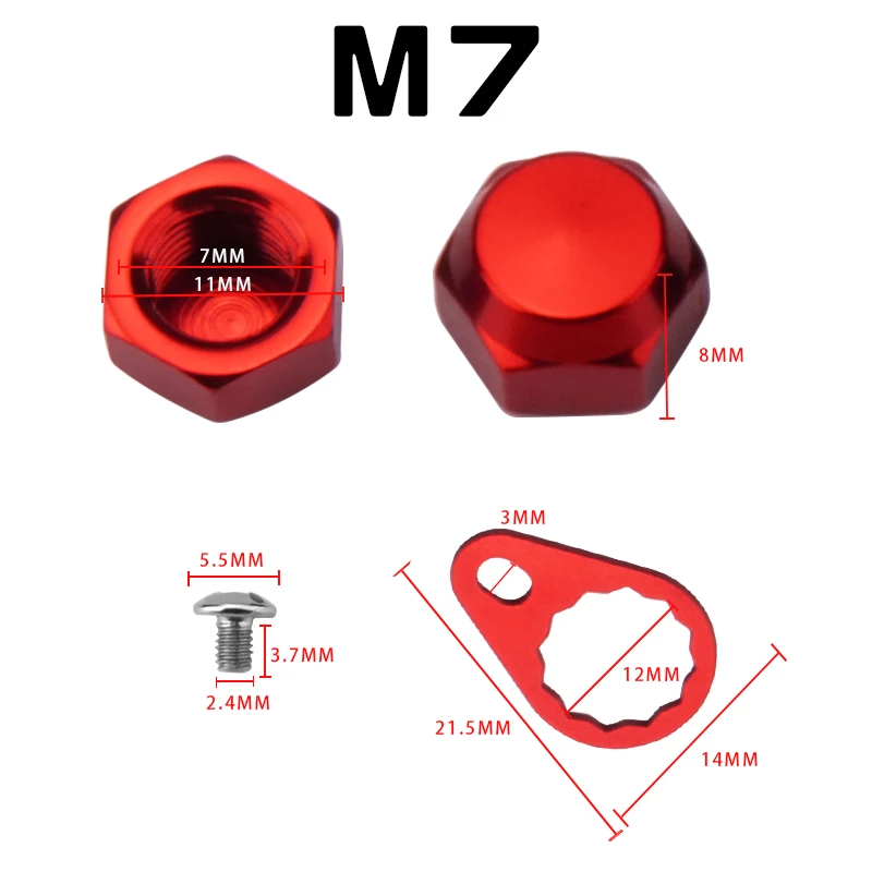 DEUKIO M7 S Markenmutter für Links-/Rechtshänder mit Sicherungsscheiben und Schrauben für Baitcasting-Angelrollen, DIY-Teile, Modifikation – Detail 4