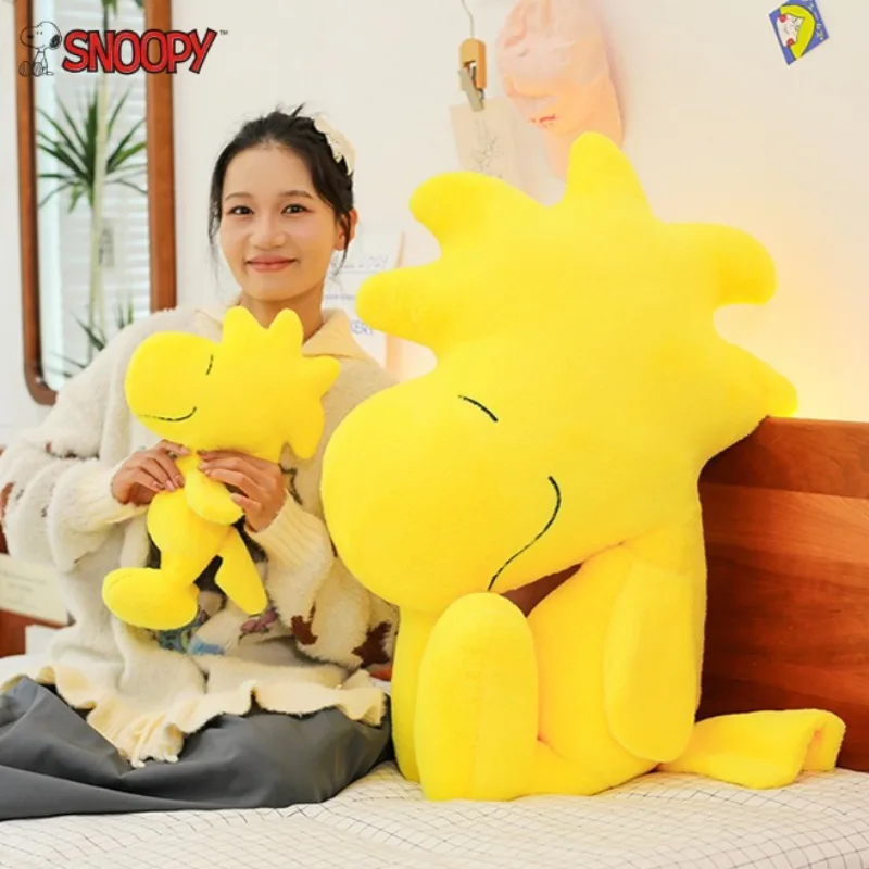 60/80/100 سنتيمتر كبيرة الحجم وودستوك سنوبي الكرتون أنيمي أفخم محشوة دمية Kawaii الديكور بلوشيز الأطفال وسادة هدية عيد