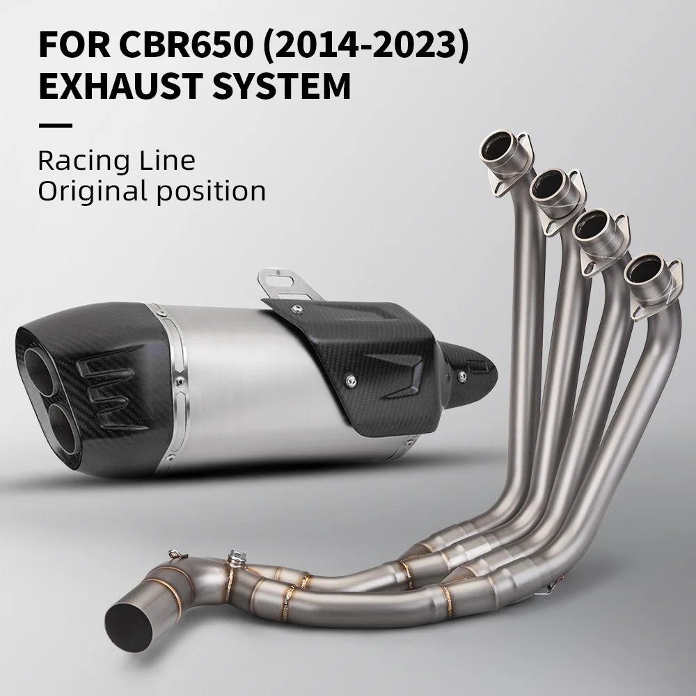 

For CBR650R CB650F CB650R CBR650F 2018-2022 Full Racing Line Exhaust System Modify Front Link Pipe 51MM