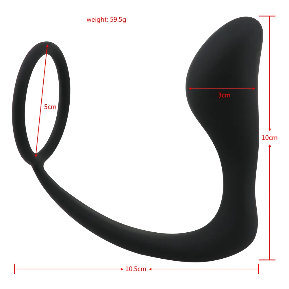 Male Prostate Anal Plug Silicone Waterproof Massager Stimulator Delay Ejaculation Cock Ring Sex Shp Toys for Couple Women Men