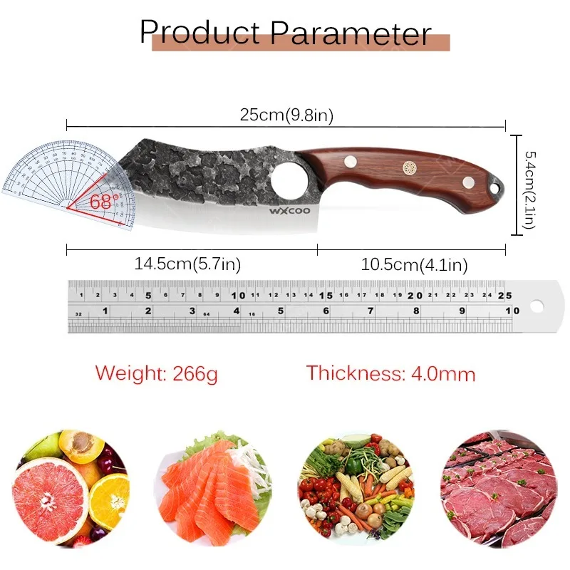 Juego de 1-3 Cuchillos de Cocina con Funda, Cuchillo Profesional para Deshuesar Carne y Pescado, Accesorios de Cocina para Viajes Familiares