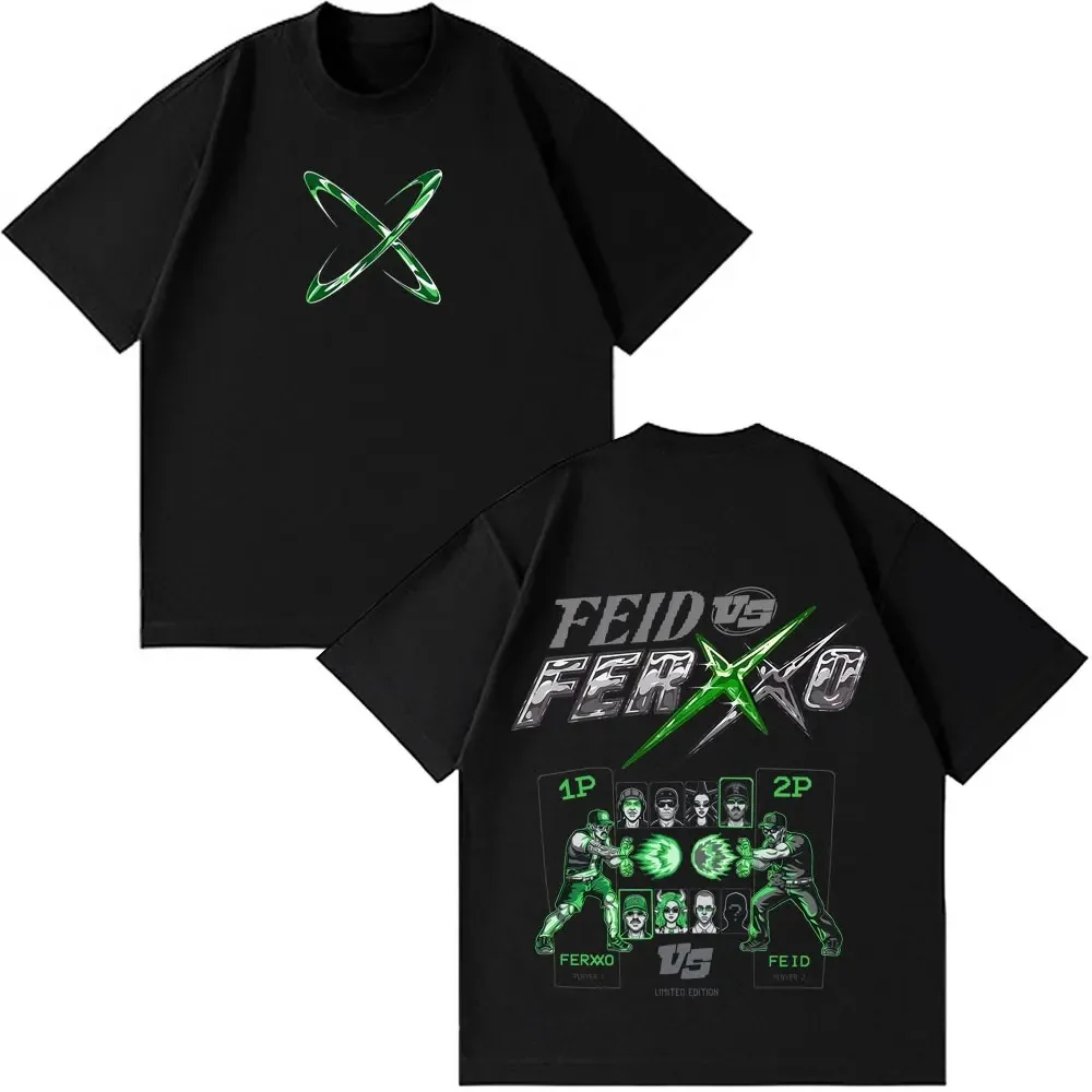 Camiseta con estampado de Feid Vs Ferxxo Tour 2026 para hombre y mujer, camisetas informales de algodón de manga corta para verano, regalos para fanáticos