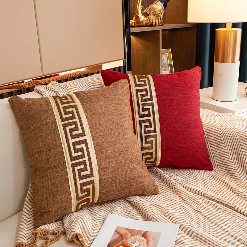 وسادة أريكة صينية من الكتان، وسادة خصر، وسادة رمي للنوم بأرجل #2