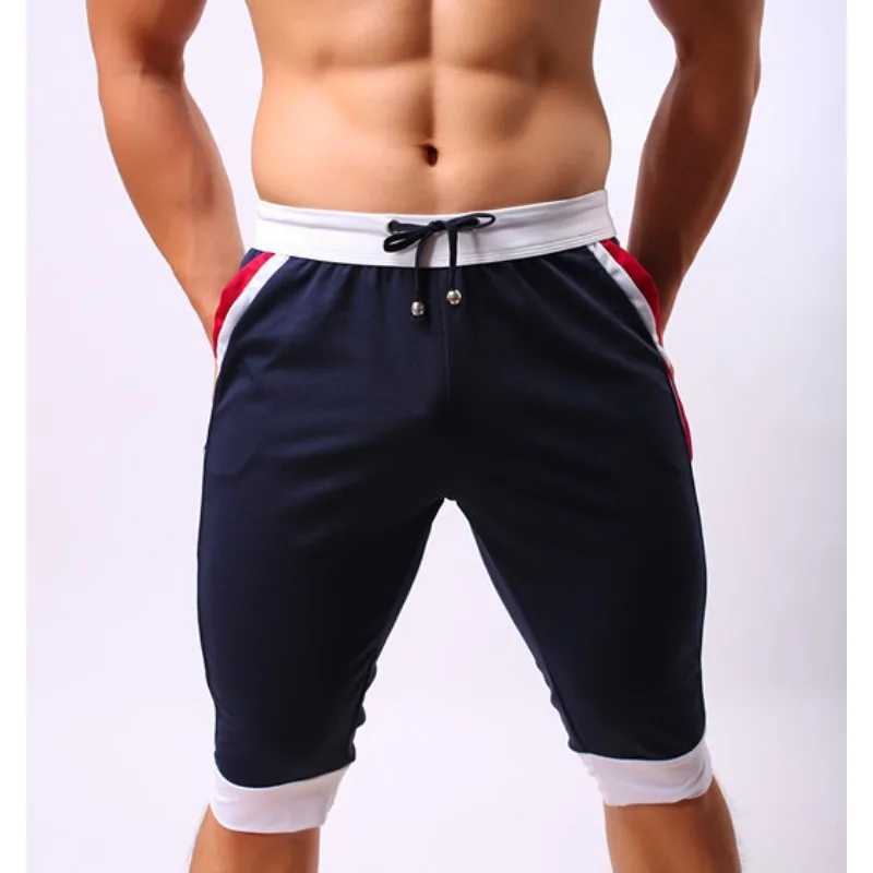 

Новые мужские спортивные брюки, корейская версия повседневной модной летней одежды, тонкие укороченные брюки, мужские пляжные штаны, модель 048.