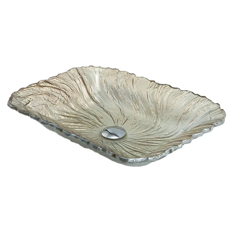 

*Tempered glass countertop basin Hotel bathroom Beauty basin Transparent and colorful
