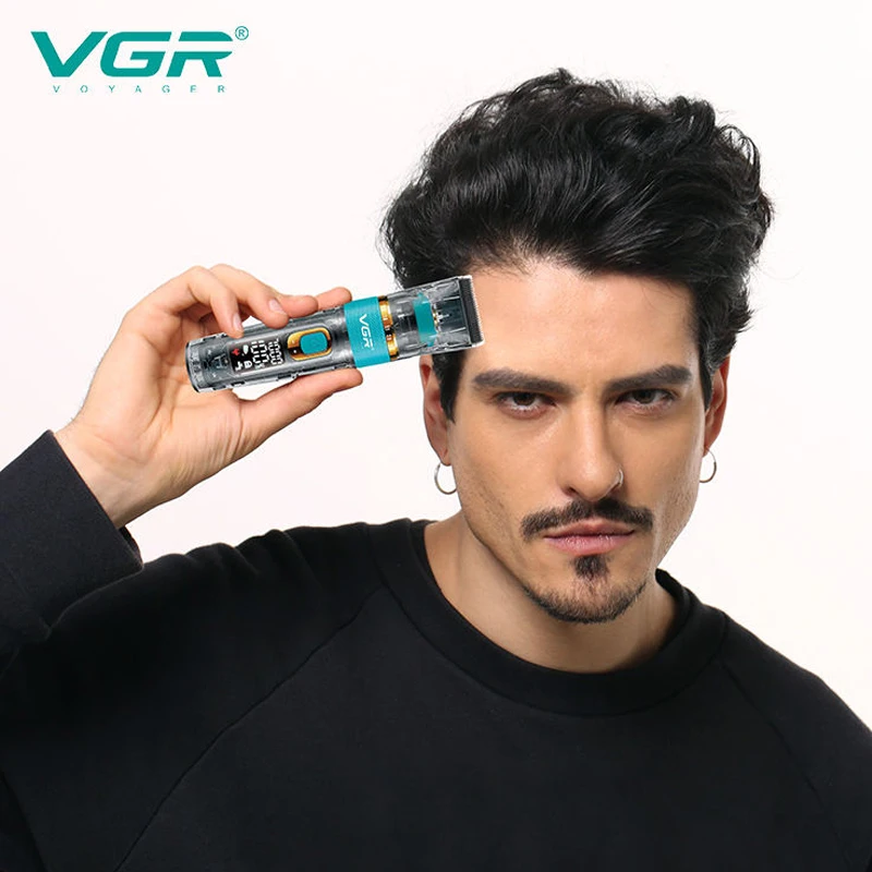 Original VGR Professional Hair Trimmer Cordless Barber Hair Clipper For Men Washable Beard Hair Cutting Machine Rechargeable Set