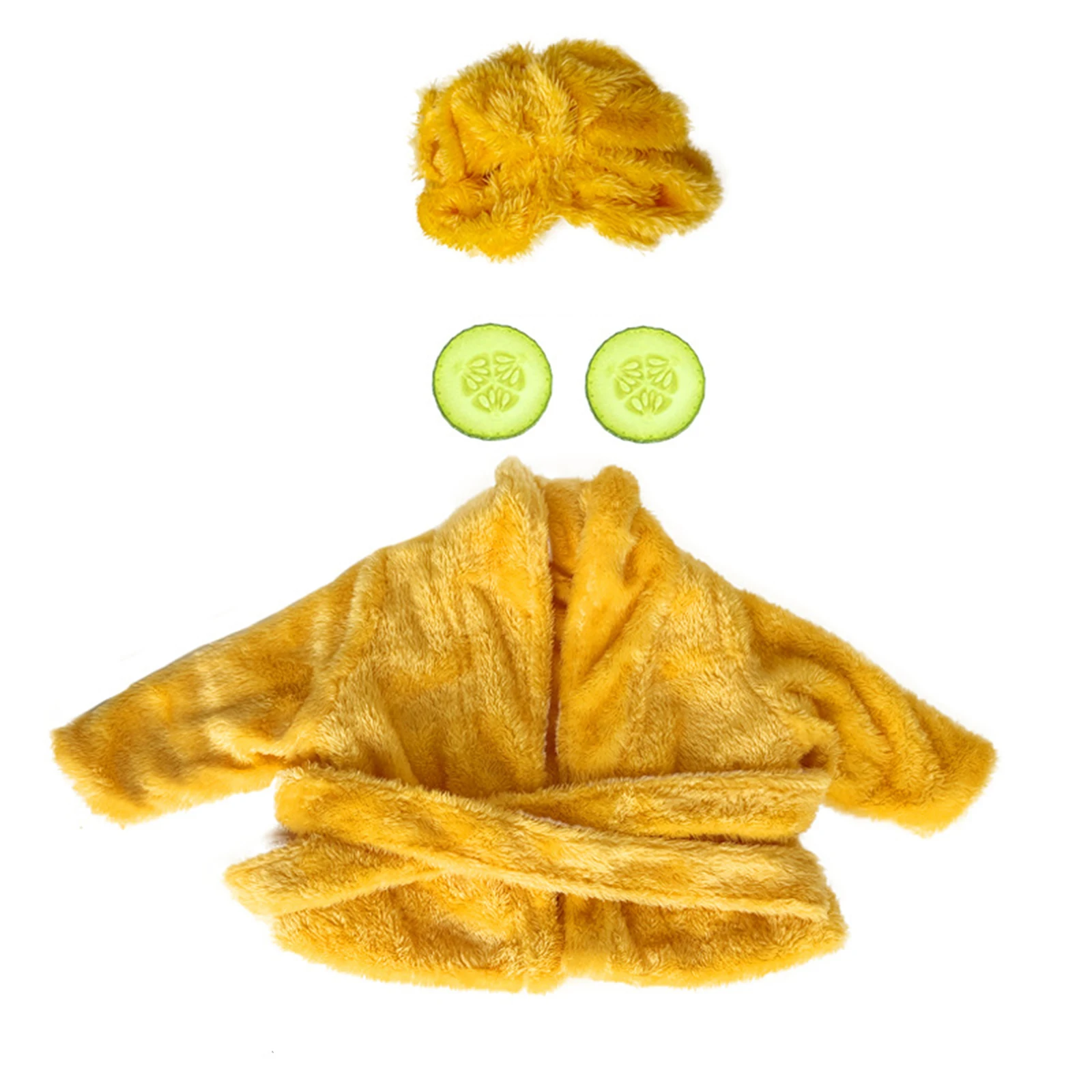 Conjunto de Bata y Pañuelo para la Cabeza con Diseño de Pato Amarillo para Spa, Decoración de Pepino, Accesorios para Disfraces, Relajación al Aire Libre, 2026, Gran Venta