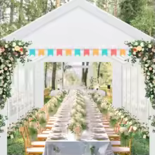 10 x 30 Canopy Tent Heavy Duty, 10x30 Party Tent with Removable Sidewalls & 4 Built-in Sandbags, Wedding Tent UV 50+，Waterproof - AliExpress