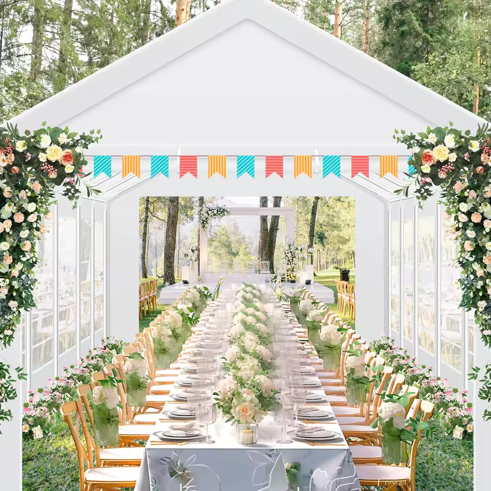 10 x 30 Canopy Tent Heavy Duty, 10x30 Party Tent with Removable Sidewalls & 4 Built-in Sandbags, Wedding Tent UV 50+，Waterproof - AliExpress