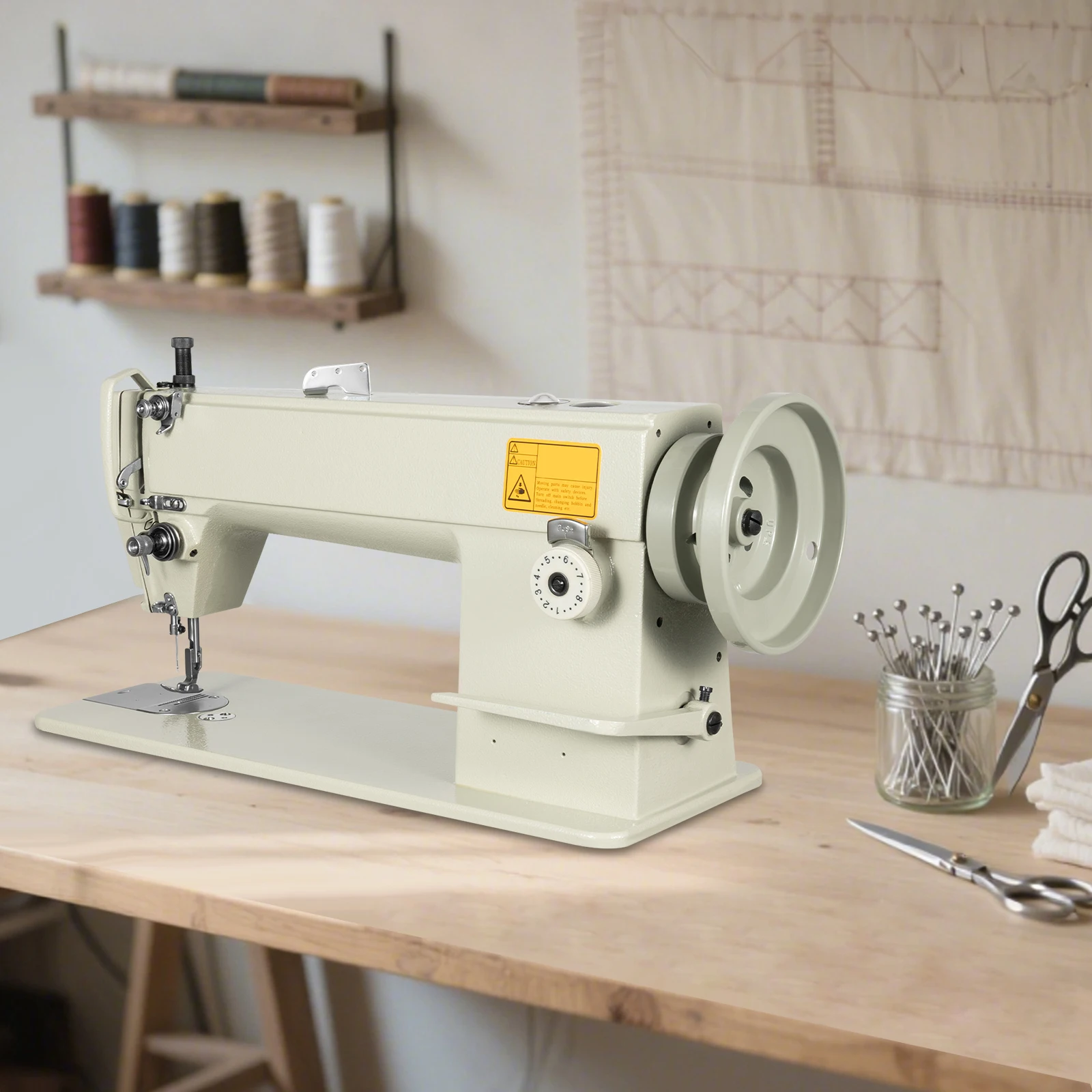 ماكينة خياطة شديدة التحمل منخفضة الضوضاء 3000SPM خياطة جلدية صناعية للنسيج السميك والقماش ورشة الملابس