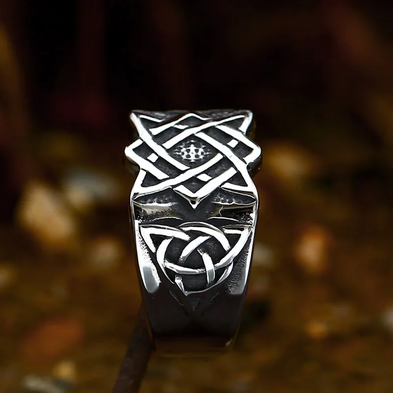 BEIER Viking restore ancient Ring Stainless Steel Viking Celtic Knot Talisman ring For Men Jewelry BR8-970