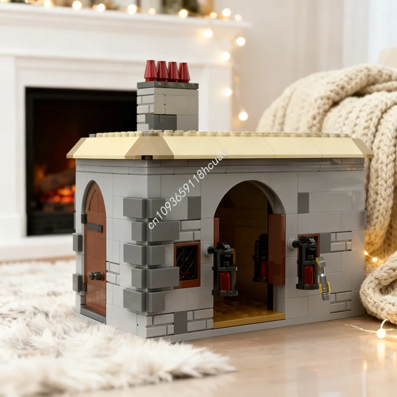 

498pcs MOC Castle Lumbridge Furnace Model Building Blocks Construction DIY Assemble Christmas Gift Toys Idea Creative Education