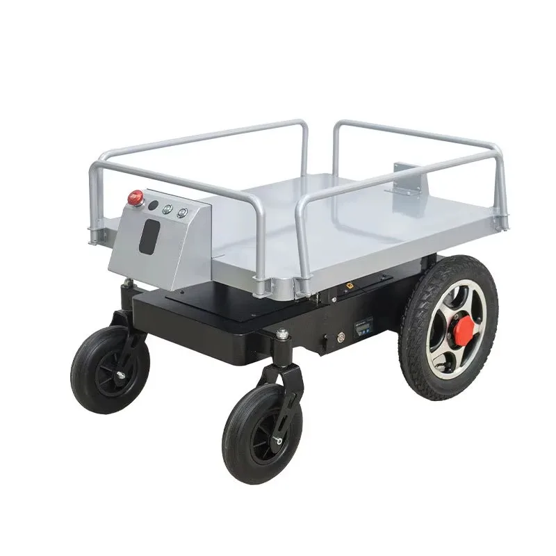 Smart Factory Material Transport Hand Platform Trolley Cart Following Robot Trolleys