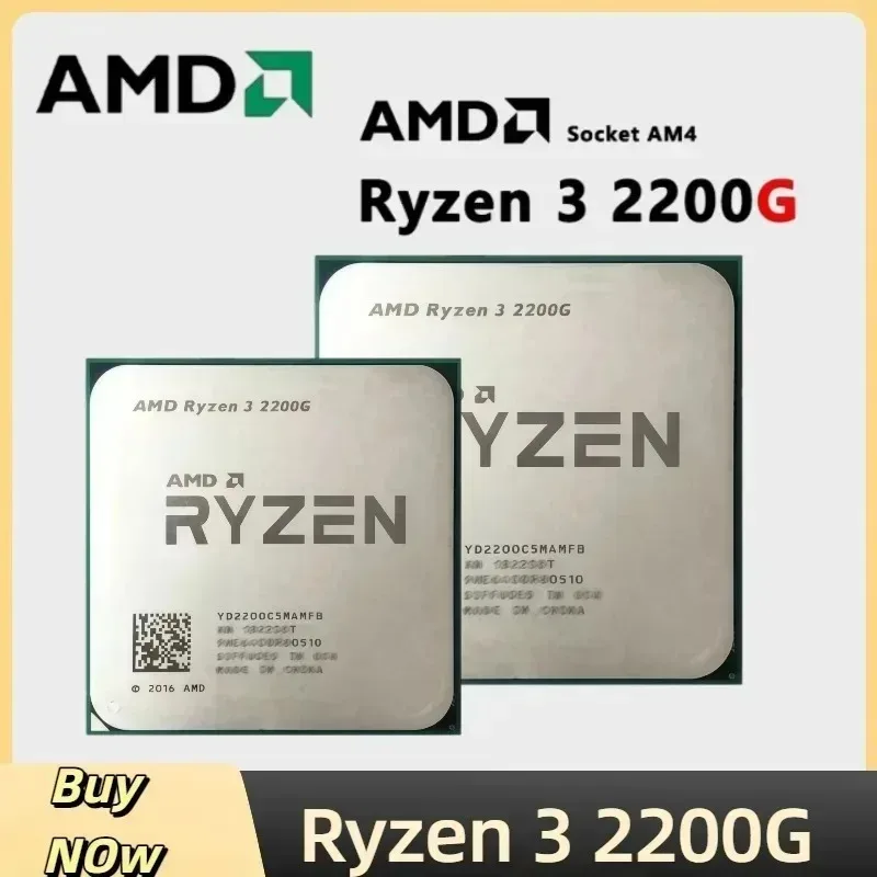 CPU YD2200C5M4MFB Socket AM4 100% Brand New Used AMD Ryzen 3 2200G R3 2200G 3.5 GHz Zen 0.014 Quad-Core Quad-Thread Hot Sale