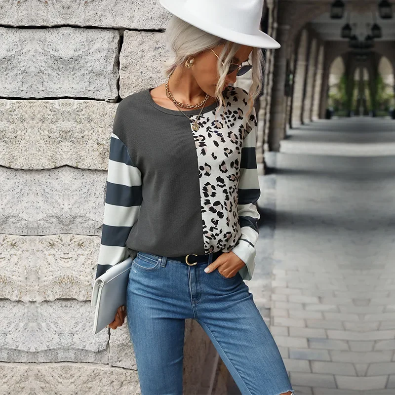 

Spring Autumn A Long Sleeve Sweater Knitted Pullover Women Tops Pull Femme Patchwork Girls Jumper Blusas Tops