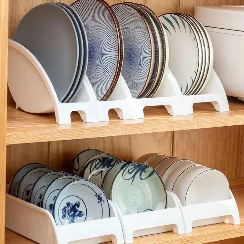 Japanese Kitchen Bowl Tray Storage Rack, Cabinet Plate Organizer Rack Drain Rack