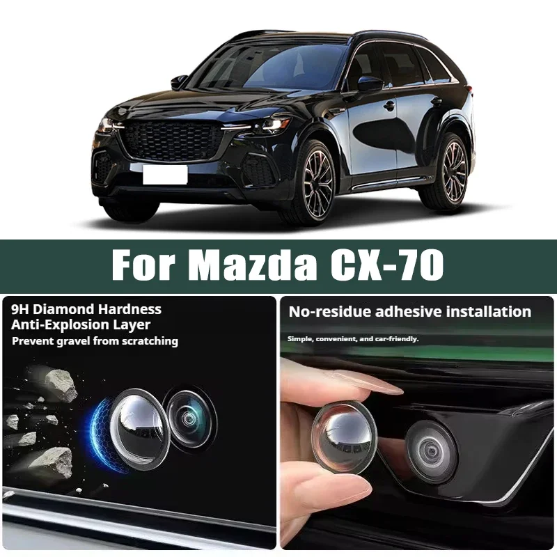 

Car Camera Lens Protector 2PCS Rear View Backup Camera Cover 360° Camera Protection Anti Scratch Waterproof For Mazda CX-70