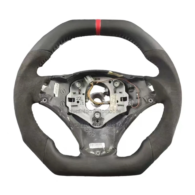 

Заводской индивидуальный альканарный кожаный красный полосатый автомобиль m Performance для BMW E90 335i 335 330 автоматический руль