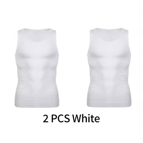 Mens Slimming Body Shaper Vest Shirt Abs Abdomen Slim Gym Workout Tummy Control Compression Tank Top Sleeveless Shapewear - Image 11