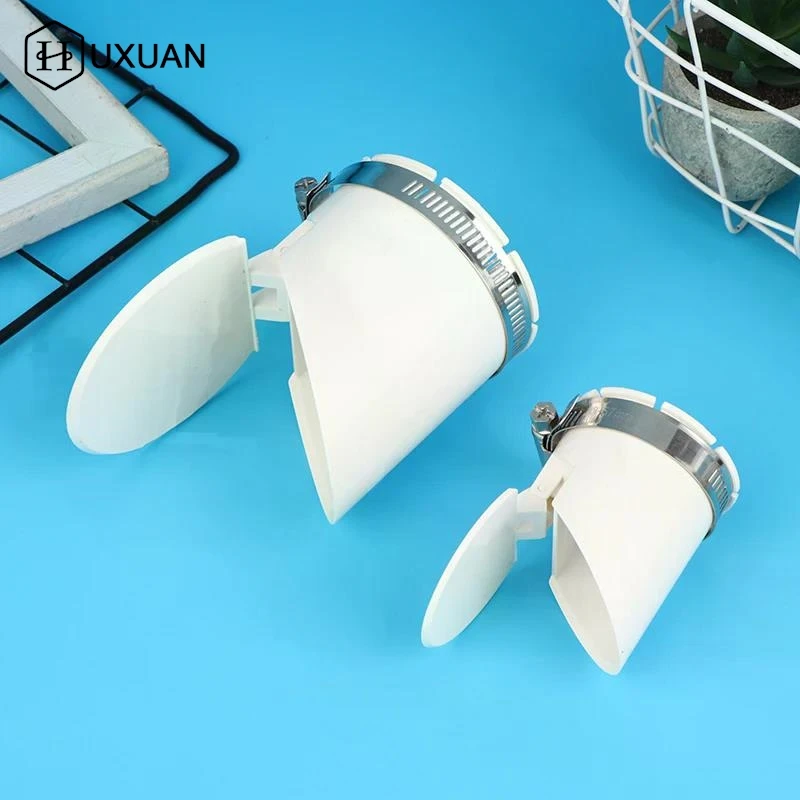 

50-160mm Drainage Pipe Floor Drains White Strainer Plug With Clamp PVC Anti Backflow Anti Odor Valve Sewer Hair Filter
