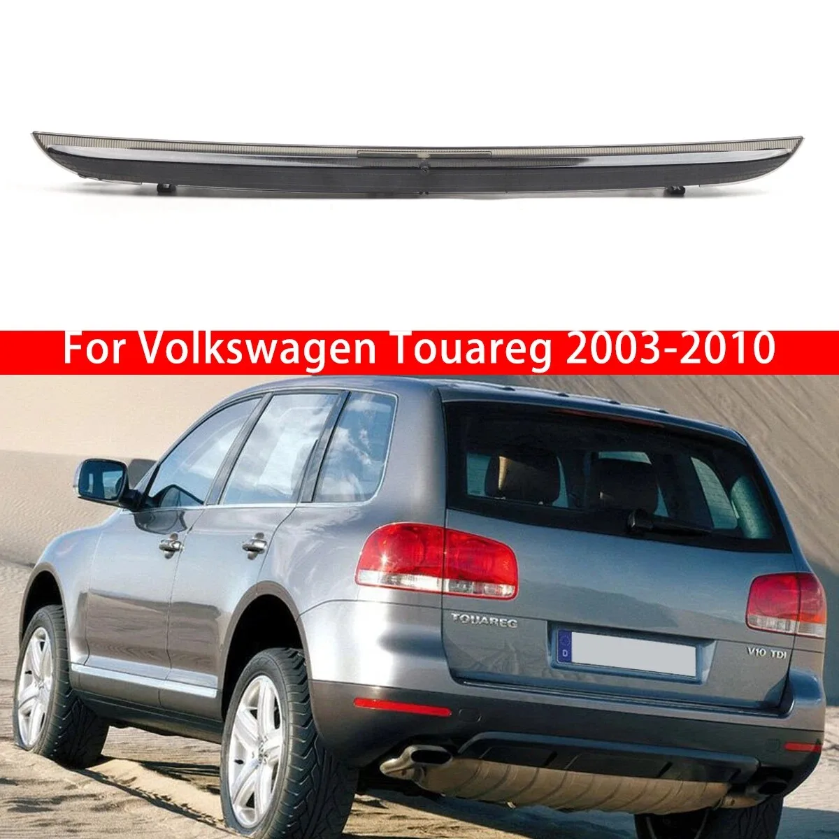7L6945097B 7L6945097C For VW Touareg 2003-2010 Brand New LED Stop Lamp Smoked High Leve Third Brake Light and durable to use