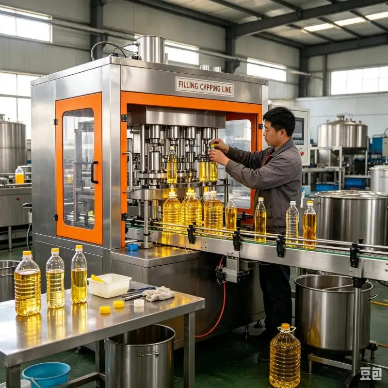 Liquid Filling Machine Automatic Quantitative Filling System High Speed Piston Pump Filler For Oil Sauce Juice Cosmetic Products