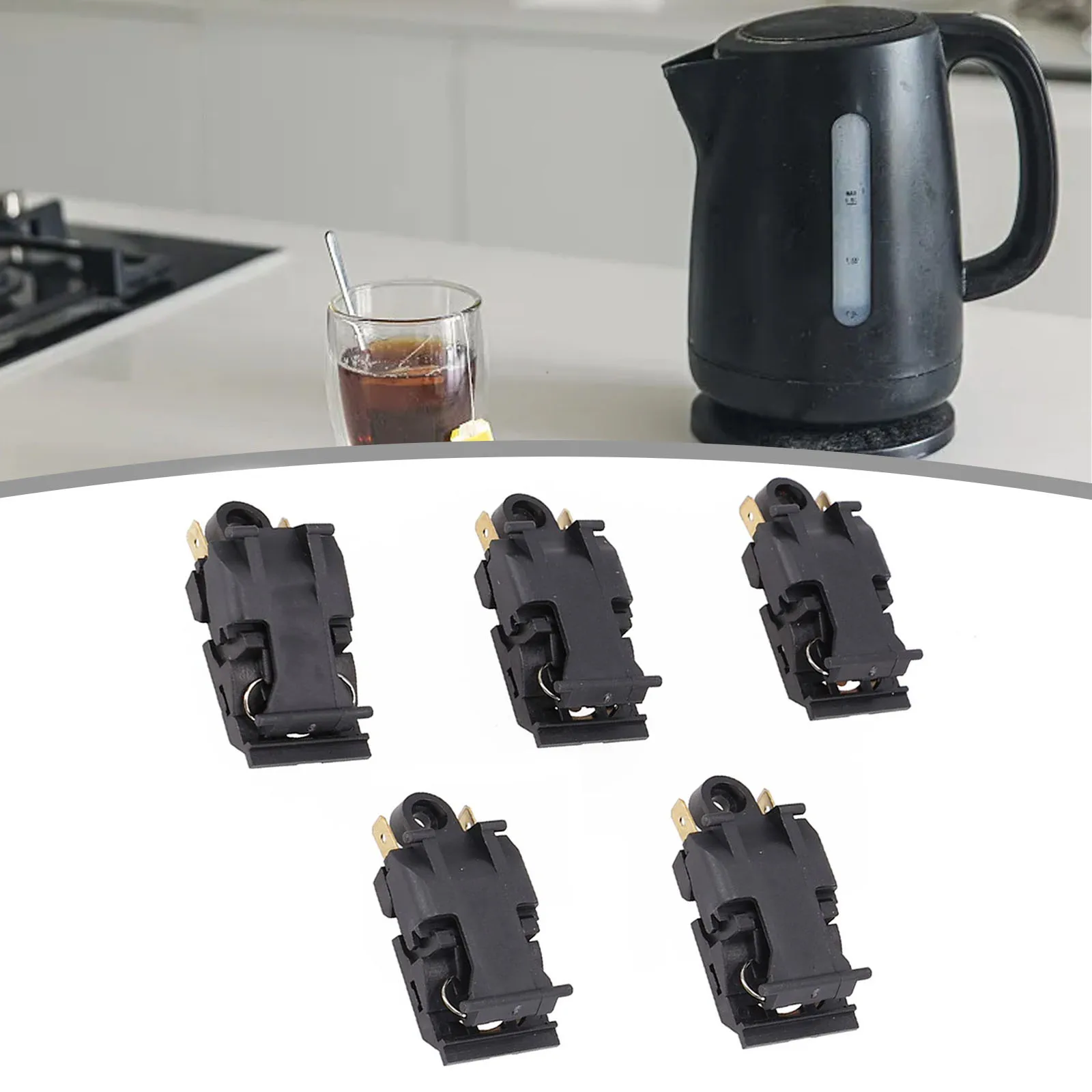 

5pcs Enhance Electric Kettle Functionality Thermostat Switch Quick Electric Kettle Power Switch Automatic Power Off Switch