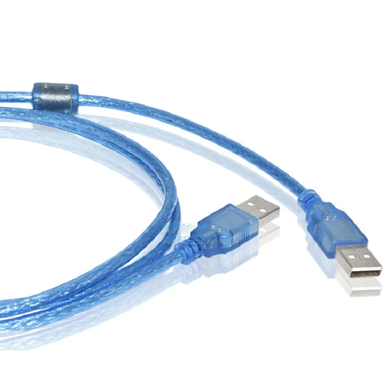 USB 2.0 Male to Male Data Cable Dual Male with Shielded Magnetic Ring Copy Debugging Cable Copper Core Extension Cable