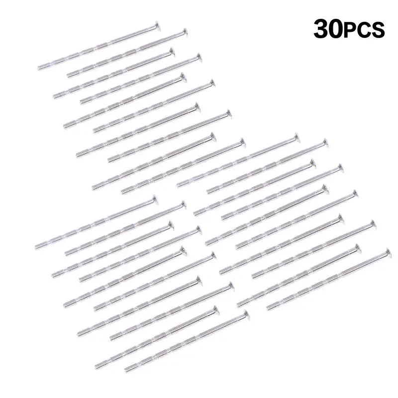 10/20/30 Pz Argento Maniglia Della Porta Viti Set Maniglia Della Porta Bullone Attraverso Fissaggi Per Maniglia Della Porta Manopole serratura della porta viti metalliche Hardware