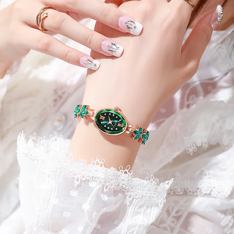 Orologi da donna Orologio femminile di lusso leggero Orologio da donna ovale con cinturino al quarzo moda Orologio da polso Orologio femminile relogio feminino