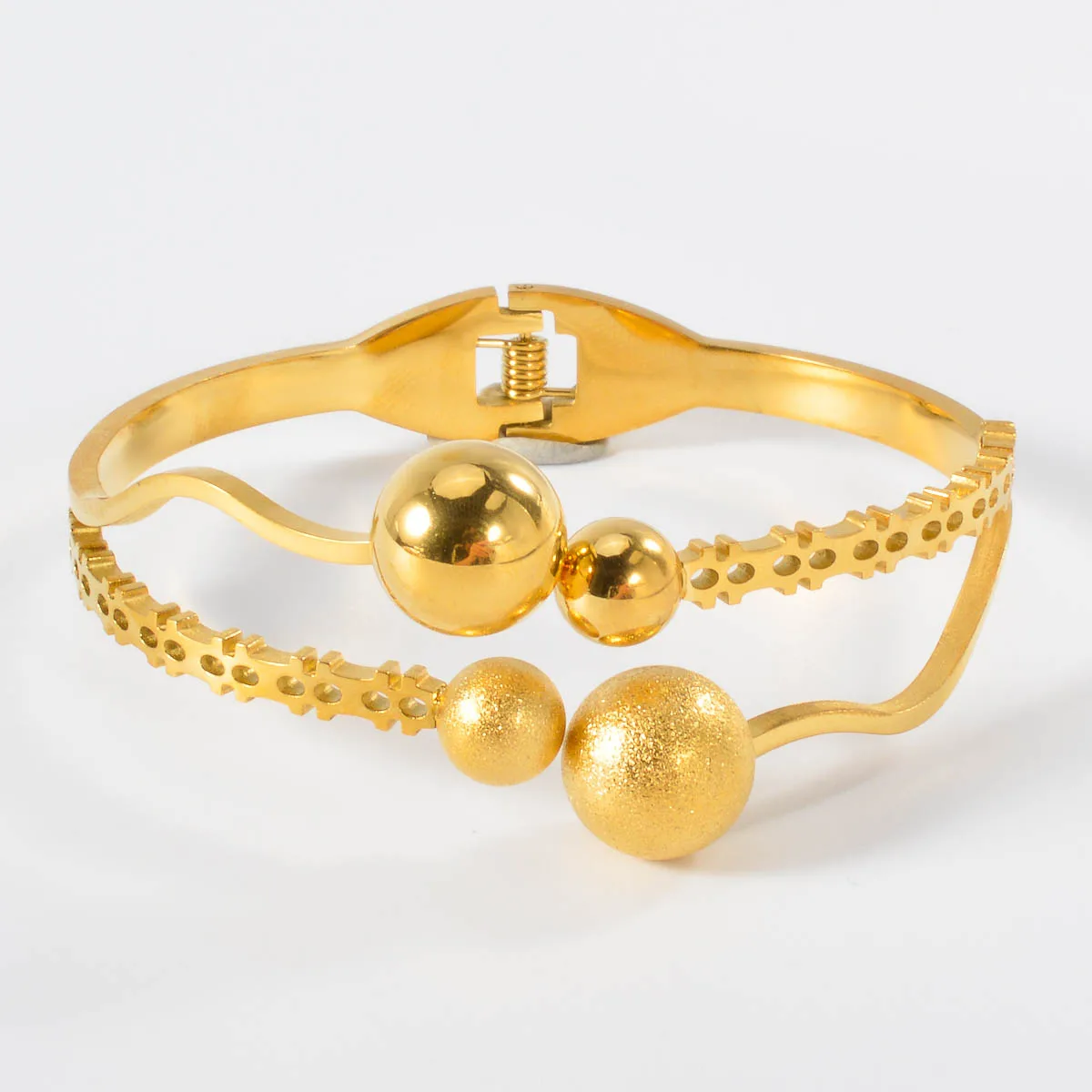 

Spherical Bead Hand Bracelet Stainless Steel Fashion Jewelry Accessories Women Daily Wear Wrist Bangle Birthday Gifts