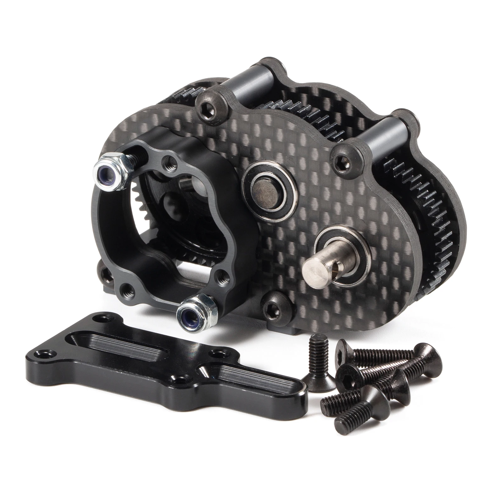 

Carbon Fiber Overdrive Transmission Ultralight and Compact OD-3 Gearbox for AR44 Capra Axle LCG Comp Rigs 1/10 RC Rock Crawler