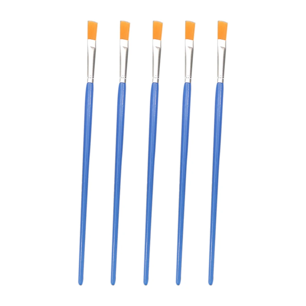 20Pcs Flat-Head ขนาดเล็กไนลอนพู่กันระบายสีสำหรับภาพวาดรูปวาดสีน้ำพู่กันระบายสีปากกาสำหรับศิลปินซัพพลายเออร์ Art เครื่องเขียน