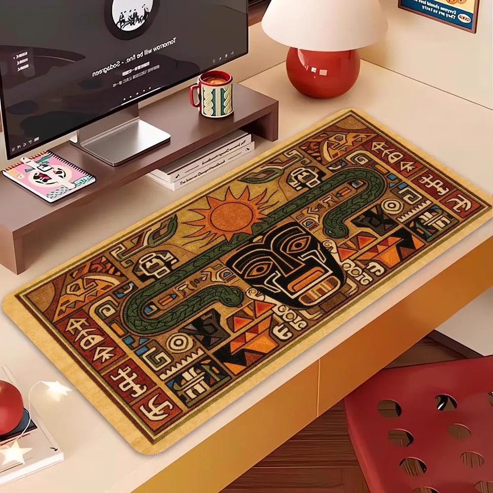 Large Size Oriental Chinese Sunrise Mountain Bamboo Desk Mat Smooth Glide Non Slip Rubber Base Mouse Pad