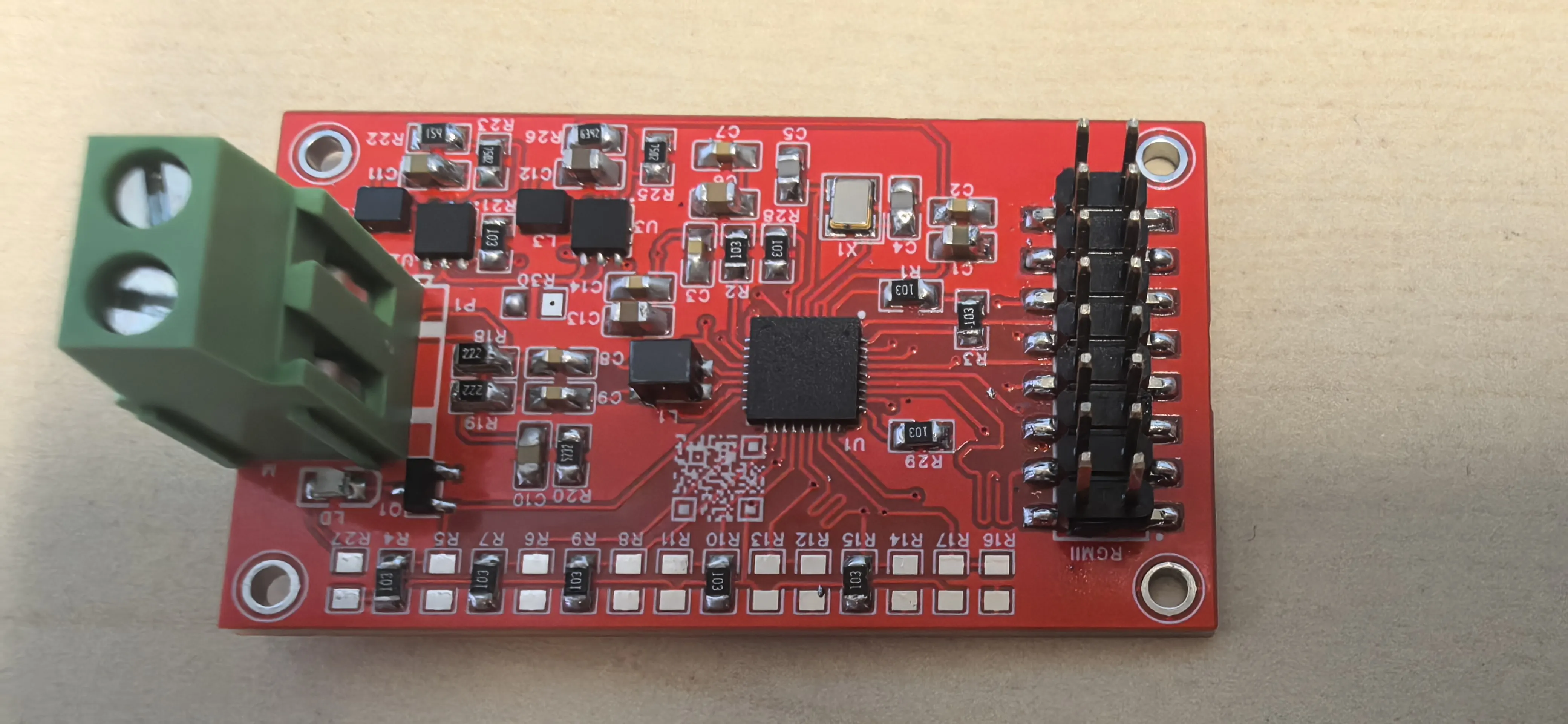 Automotive-grade TJA1120 Gigabit Ethernet RGMII to 1000Base-T1 Module
