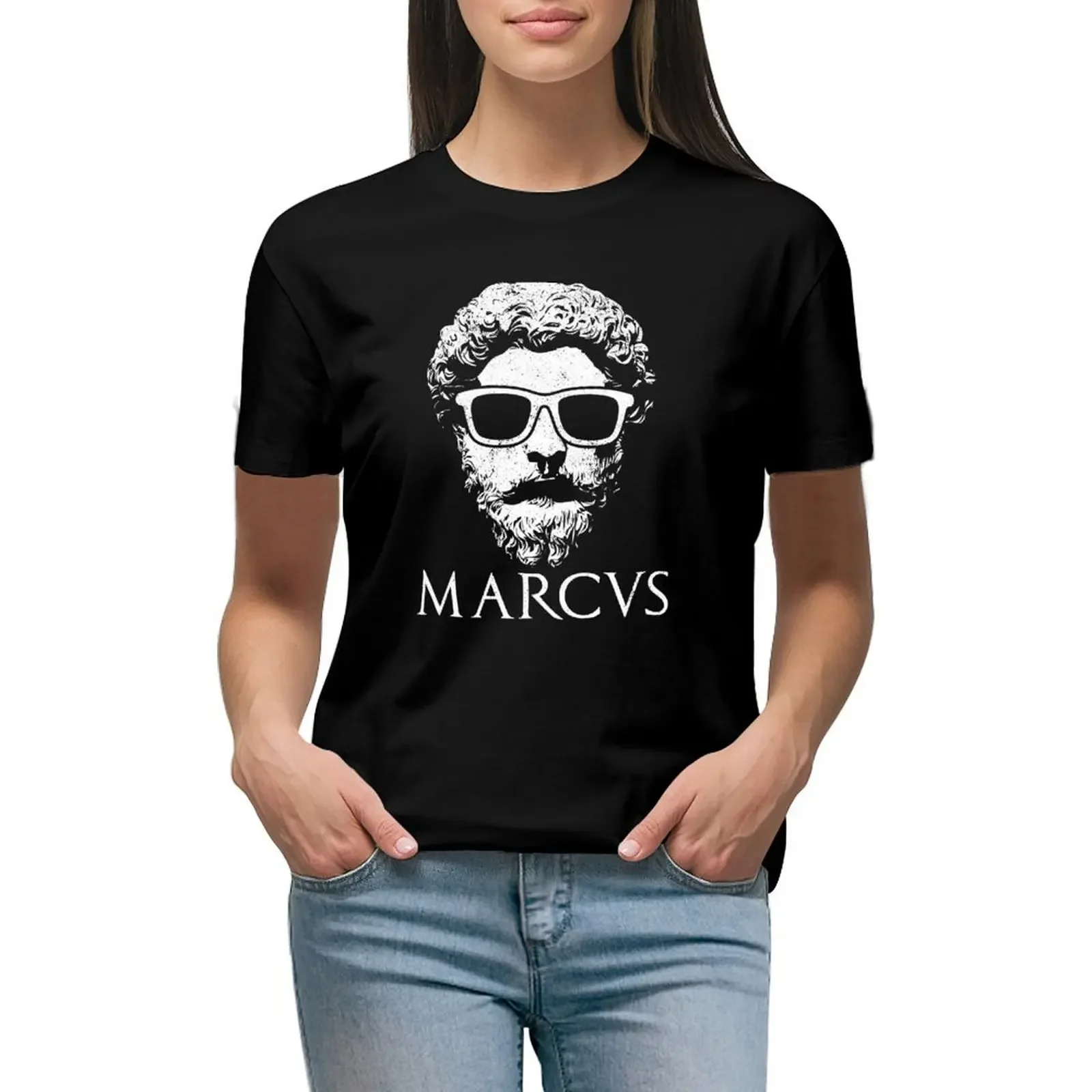 

Stoicism Philosopher King Marcus Aurelius Tshirt T-Shirt tees summer top Blouse graphic t-shirts for Women