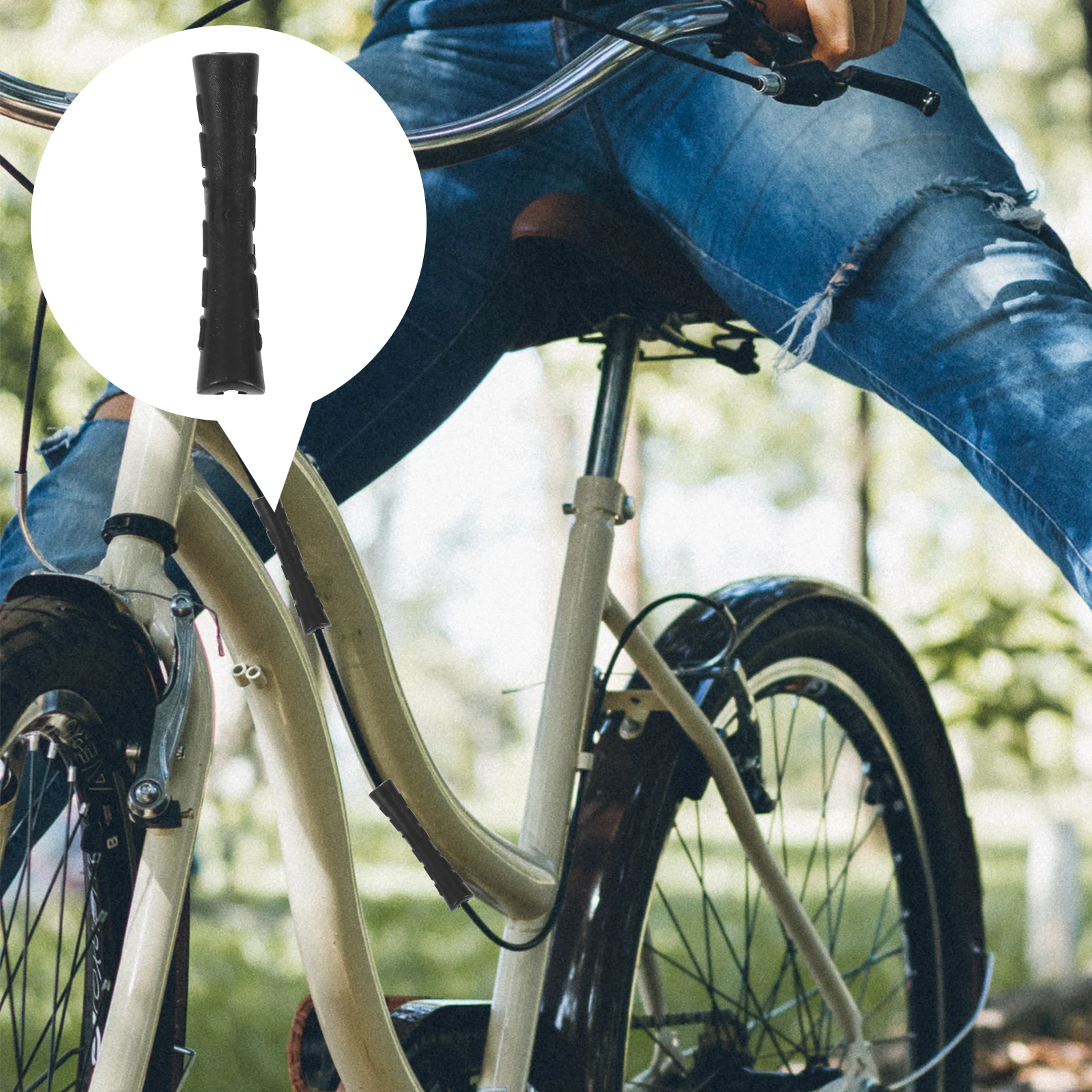 

10pcs Bicycle Brake Cable Conduit Protective Sleeve Plastic Cycling Line Protector Black Tube Accessories