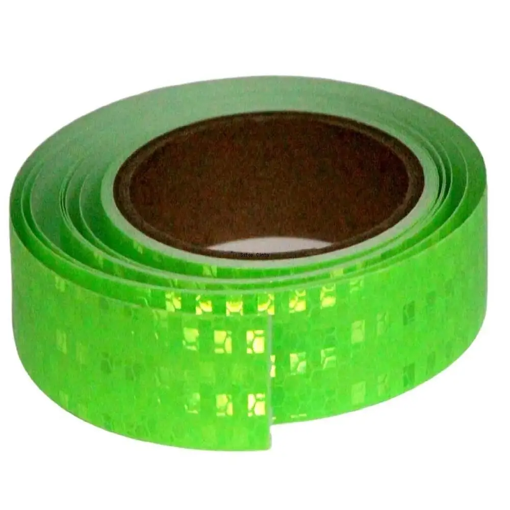 2.5cm*10m Green Reflective Self-Adhesive Tape Bicycle Warning Stickers Waterproof Safety Caution Reflectors Strips For Car Truck