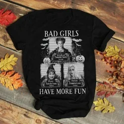 Hocus Pocus Squad Sanderson Sisters Bad Girls 블랙 클래식 코튼 S-3Xl 티셔츠, 반팔 캐주얼 티셔츠, 2019 신상