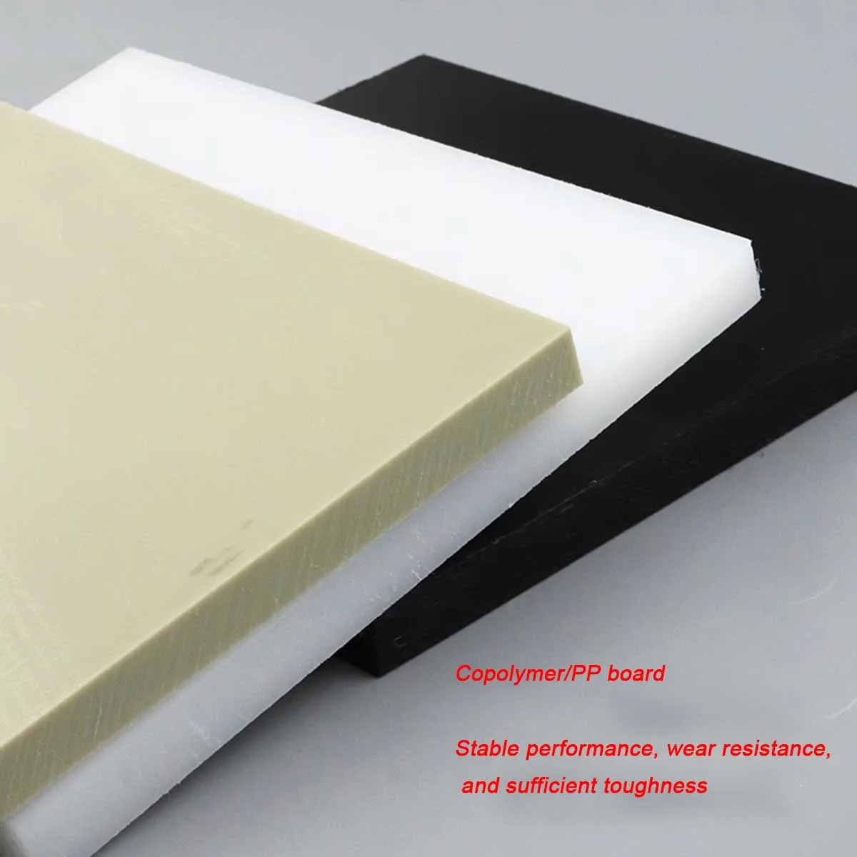 أسود أبيض رمادي مادة البولي بروبيلين / لوح بلاستيك بلوري PP #4