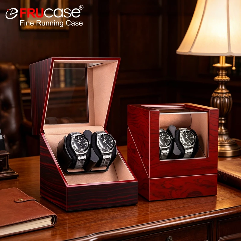 

FRUCASE Устройство намотки часов для автоматических часов Коробка для часов Автоматическое намоточное устройство Использование USB-кабеля / с опцией батареи