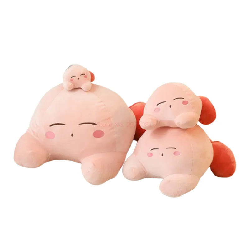 Cute Cartoon Girl Heart Pink Kirby Little Doll Backpack Pendant Plush Toy Girl Cute Sofa Pillow Cushion Christmas Surprise Gift