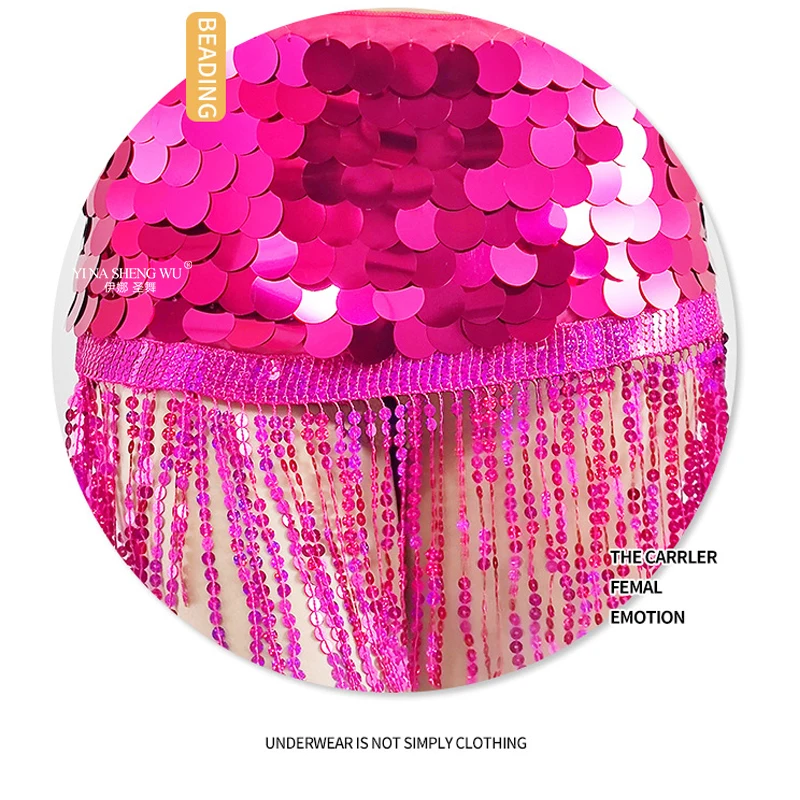 Belly Dance Hip Scarf Indian Dance Waist Accessories Sequins Tassels Festival Party Costumes Carnival Performance Waist Chain